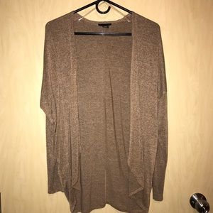 Brown open cardigan